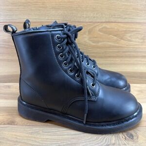 Demonia Combat Boots Mens 9 Bolt 100 Black Zip Grunge Womens 11